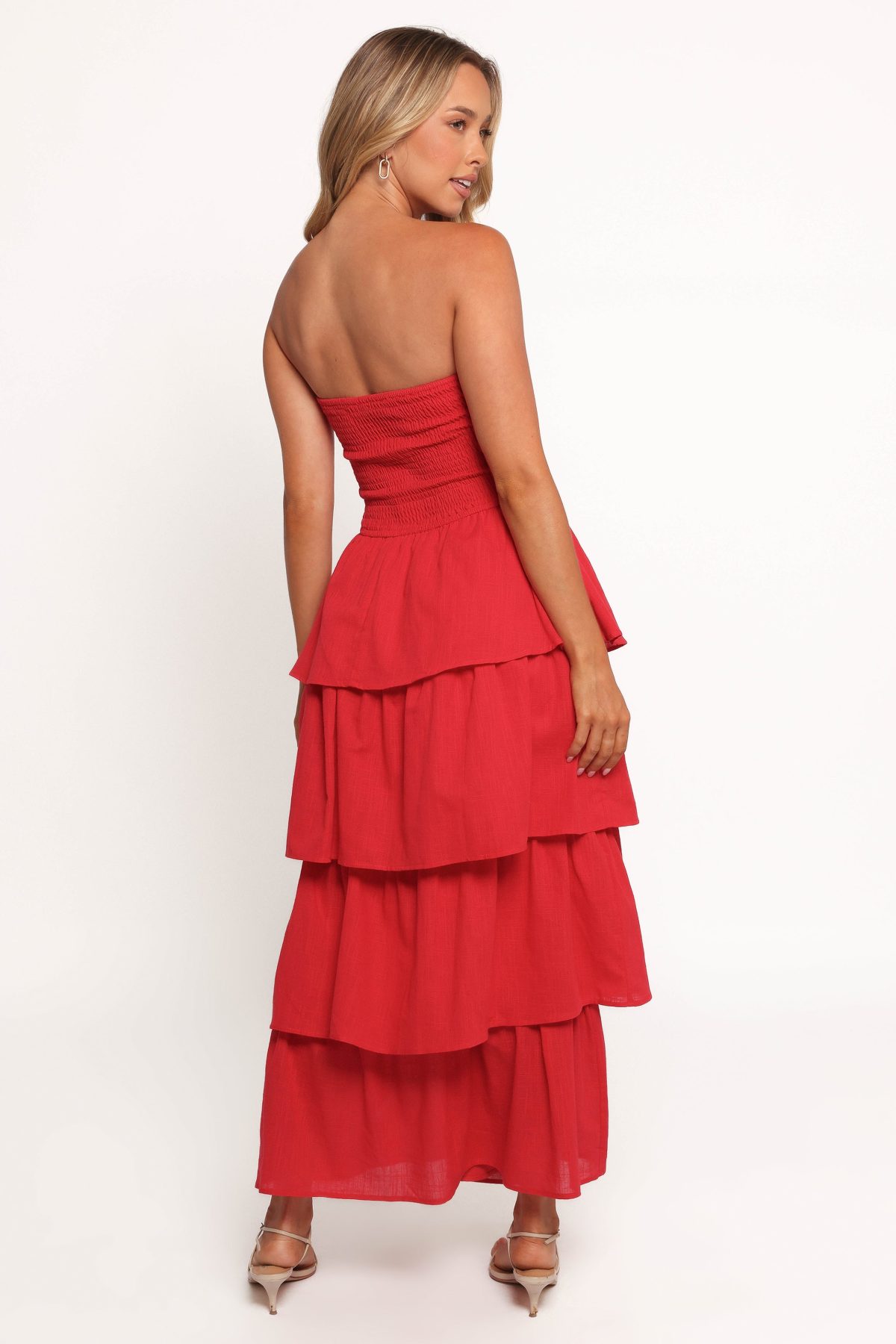 Arcadia Maxi Strapless Dress - Red - Image 4