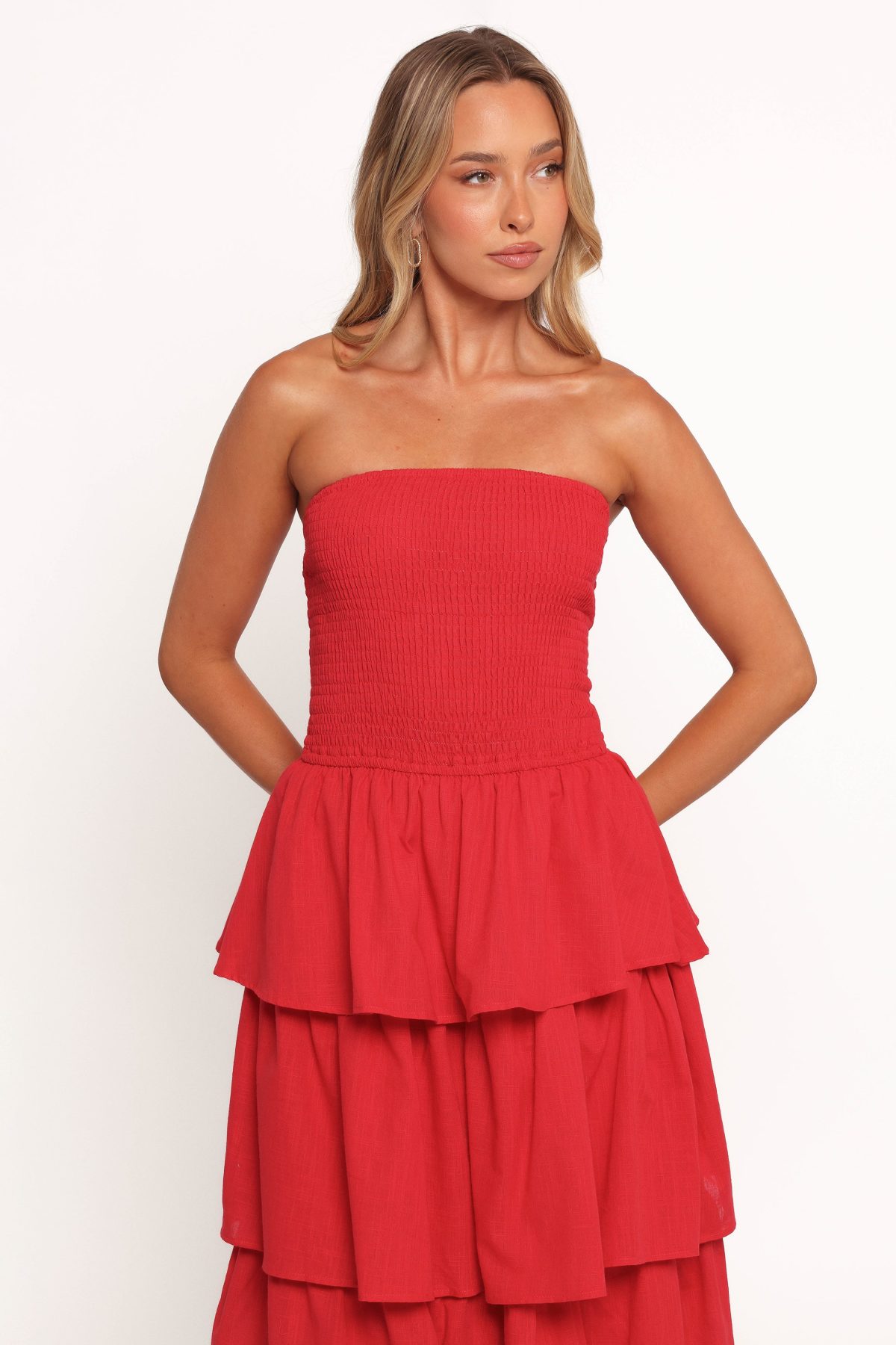 Arcadia Maxi Strapless Dress - Red - Image 6