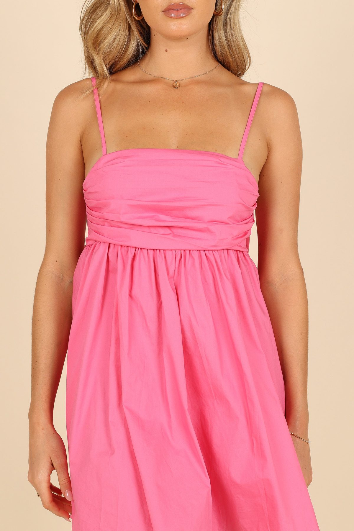 Alice Bow Back Mini Dress - Hot Pink - Image 5