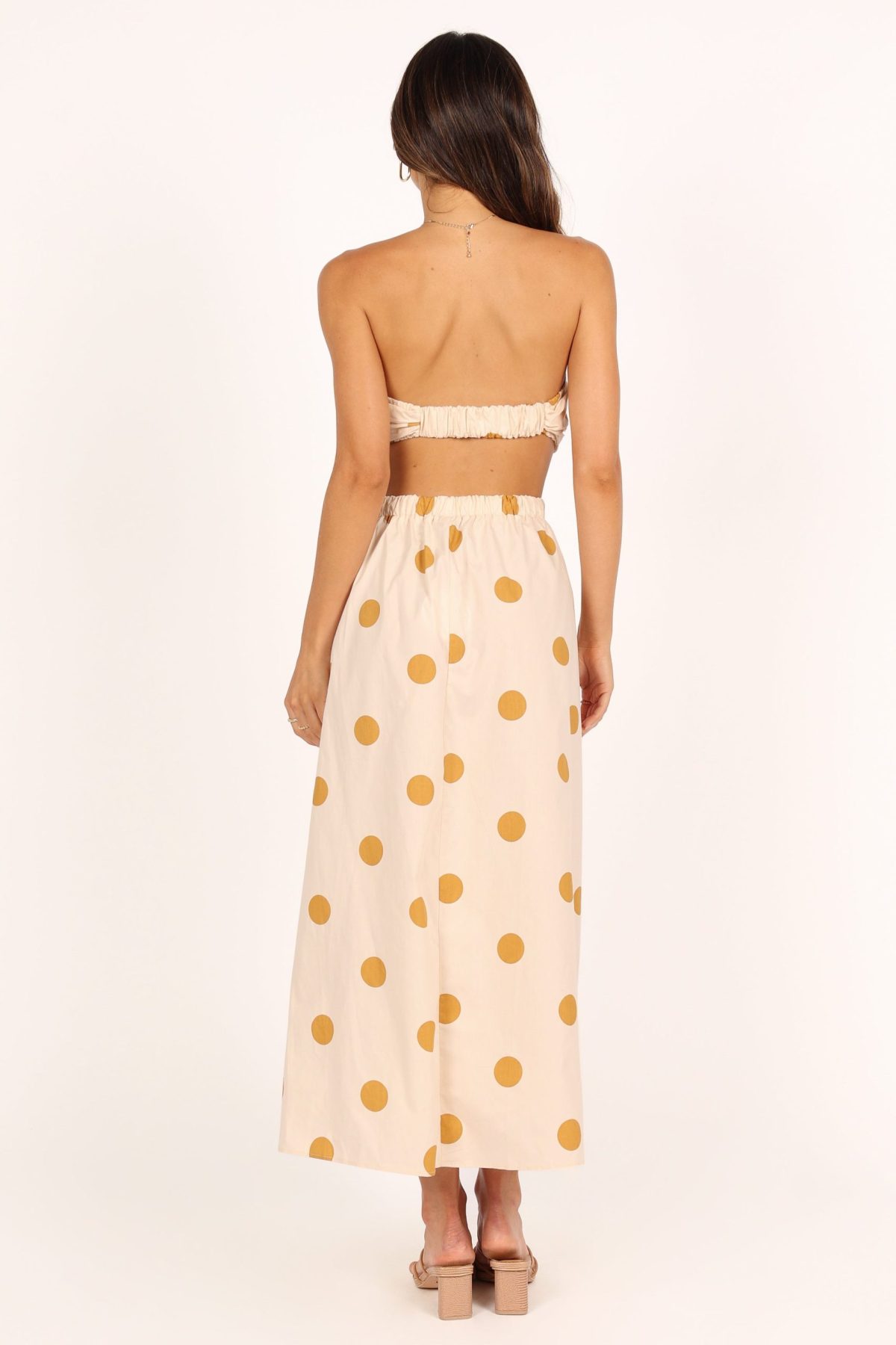 Angelique Dress - Beige Spot - Image 6