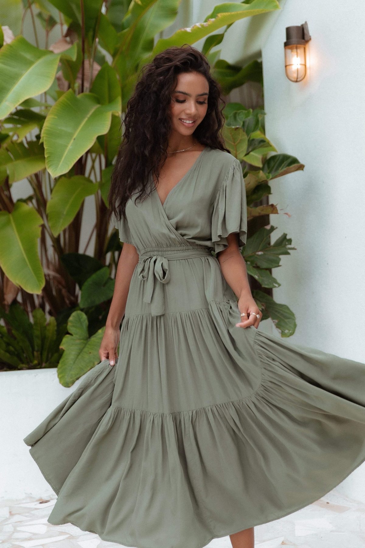 Barker Dress - Olive - Image 4