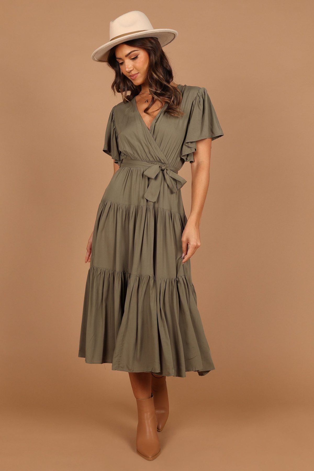 Barker Dress - Olive - Image 5