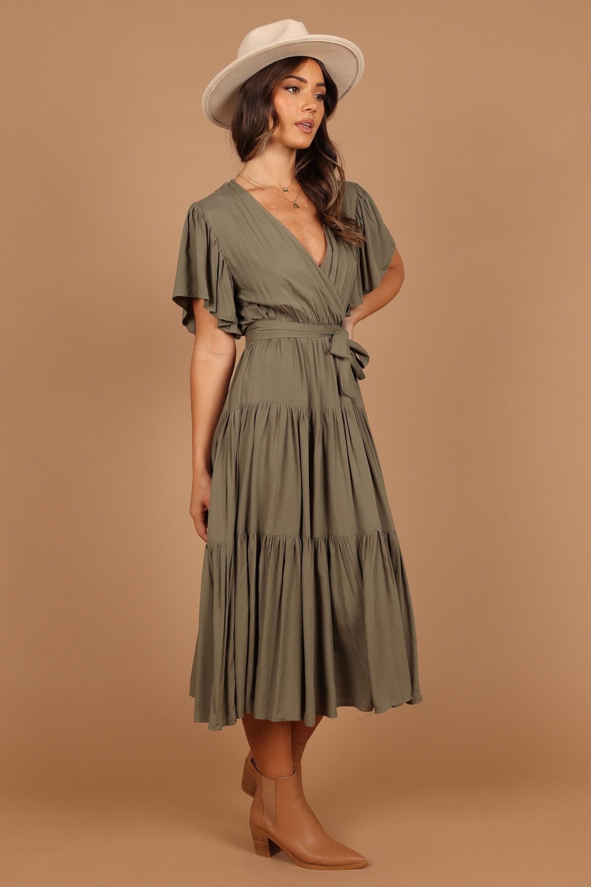 Barker Dress - Olive - Image 7
