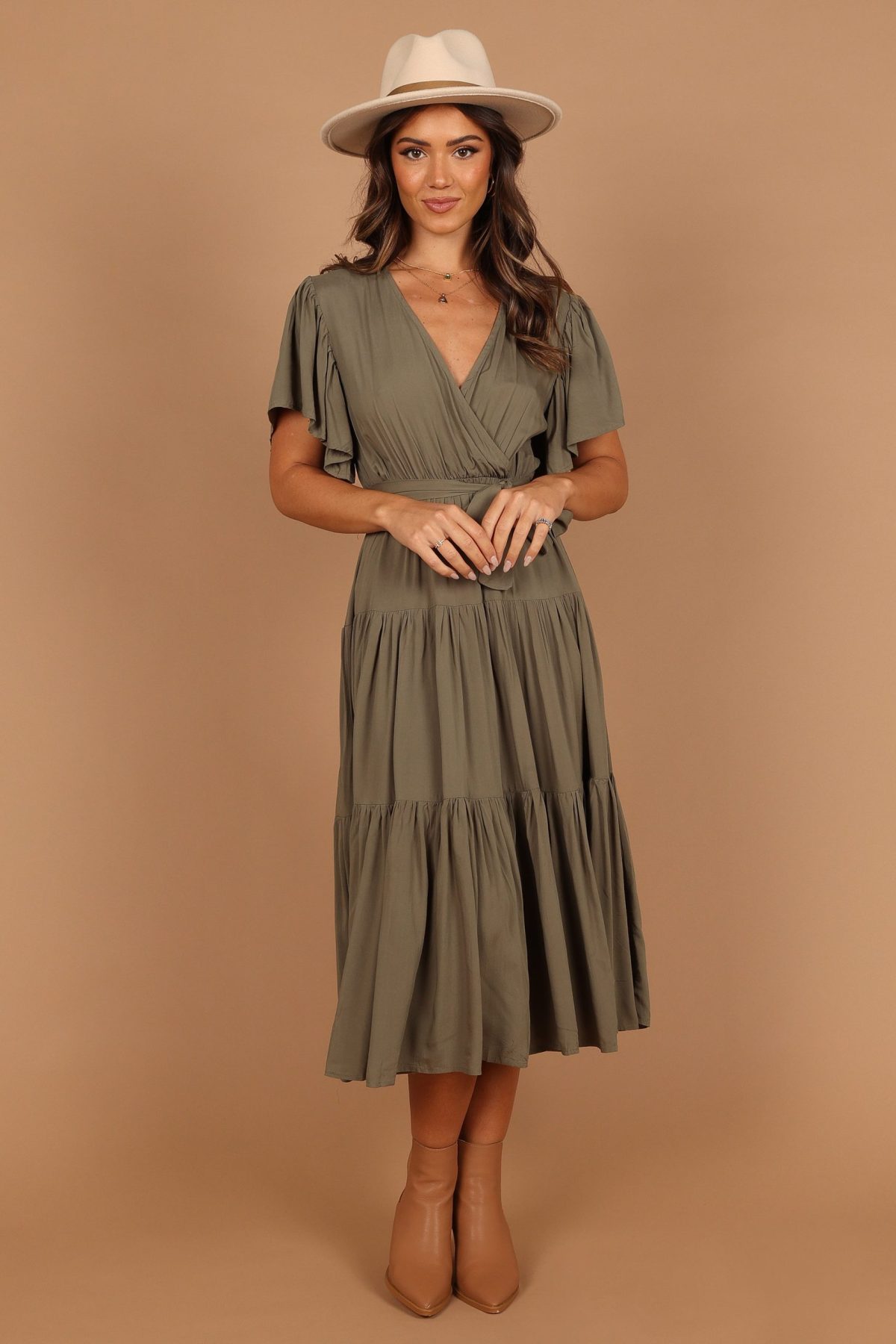 Barker Dress - Olive - Image 8