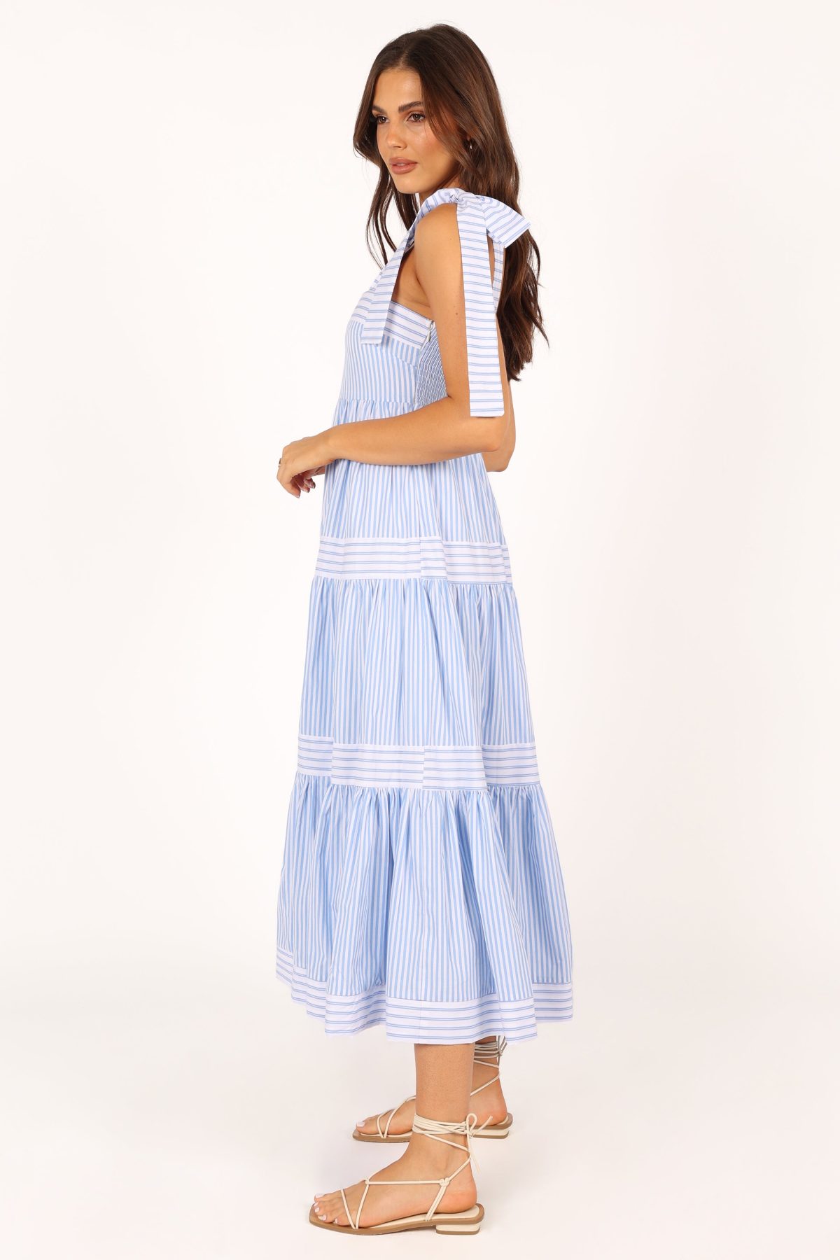 Bella Maxi Dress - Blue Stripe - Image 5