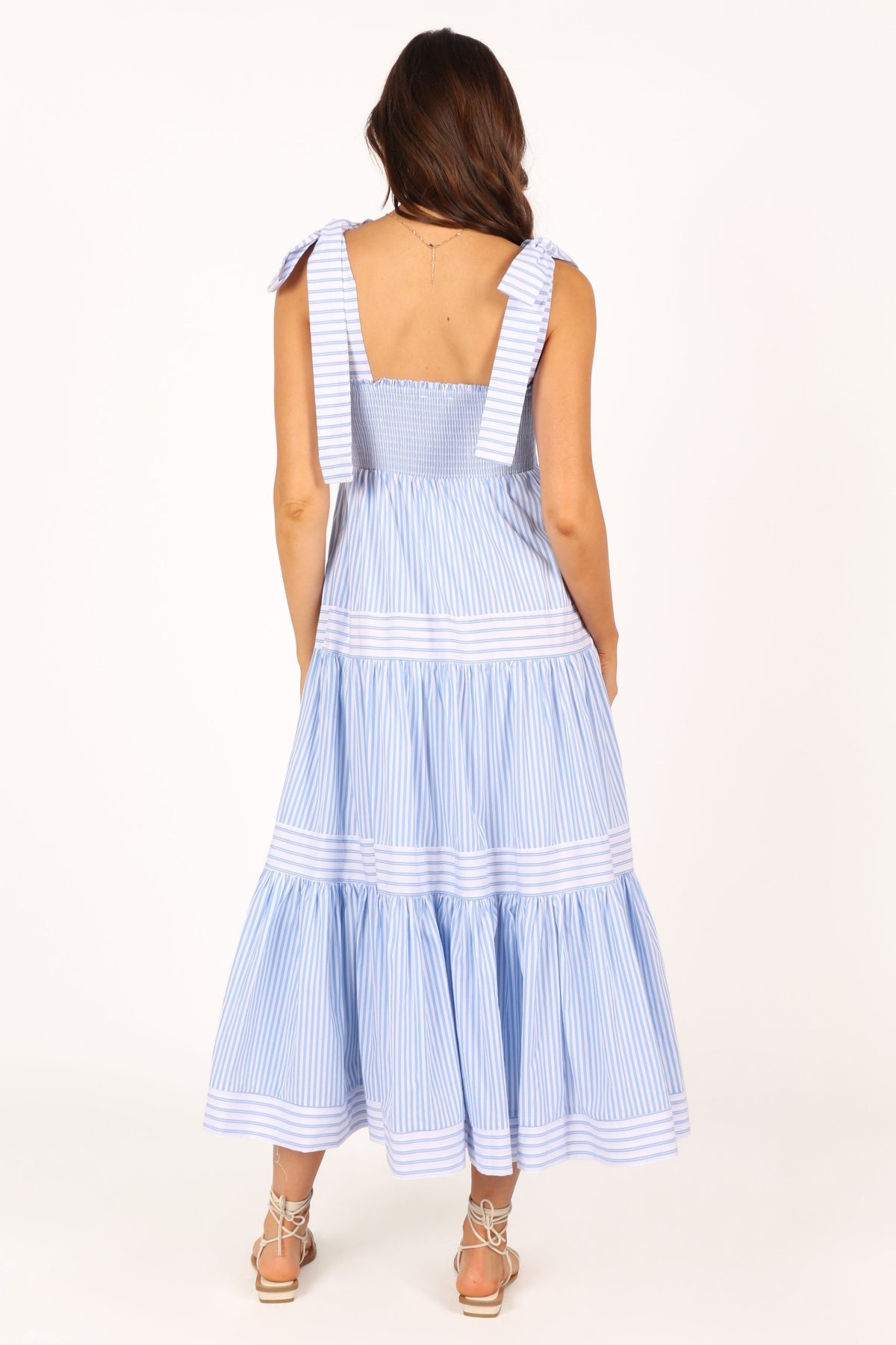 Bella Maxi Dress - Blue Stripe - Image 7