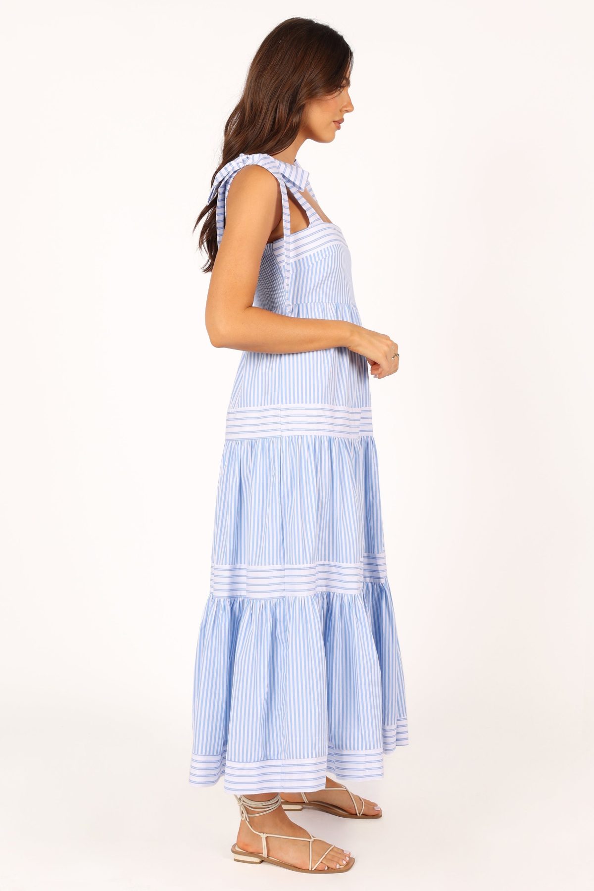 Bella Maxi Dress - Blue Stripe - Image 6
