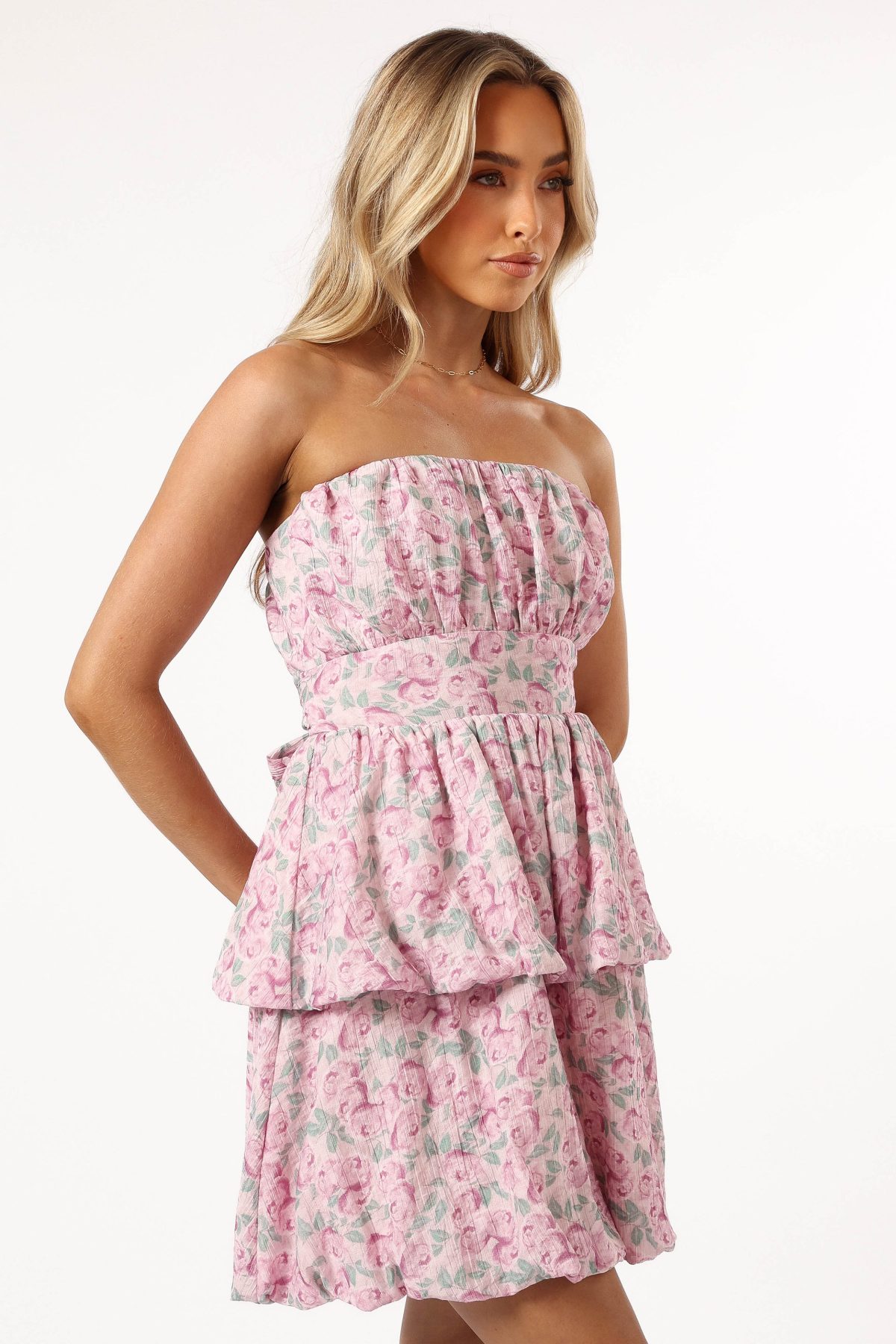 Kingsley Mini Ruffle Dress - Pink Purple - Image 6