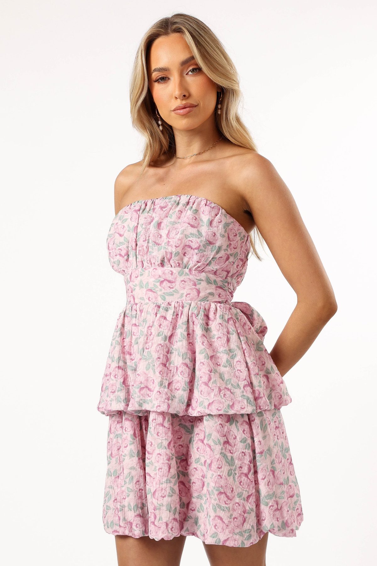 Kingsley Mini Ruffle Dress - Pink Purple - Image 3