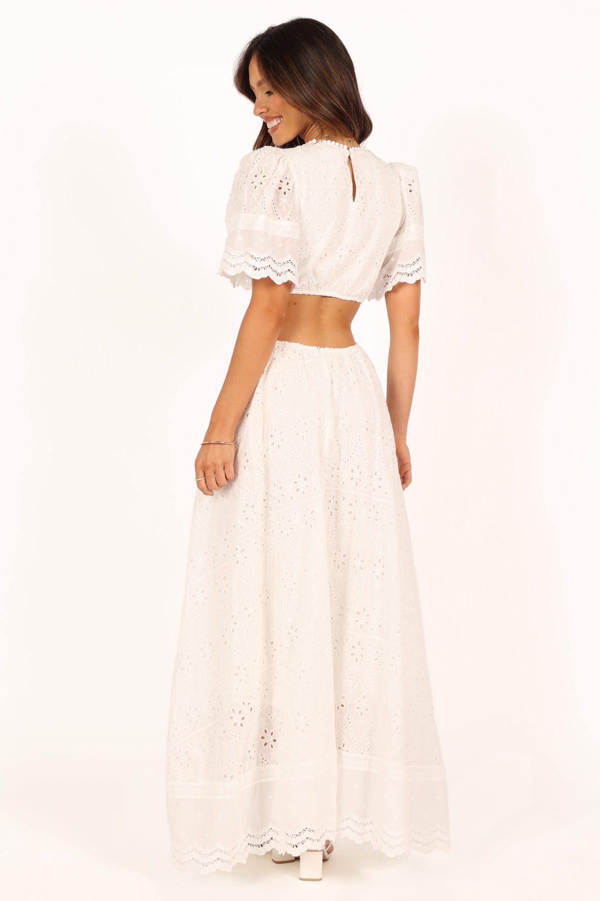 Merletto Cut Out Maxi Dress - White - Image 5