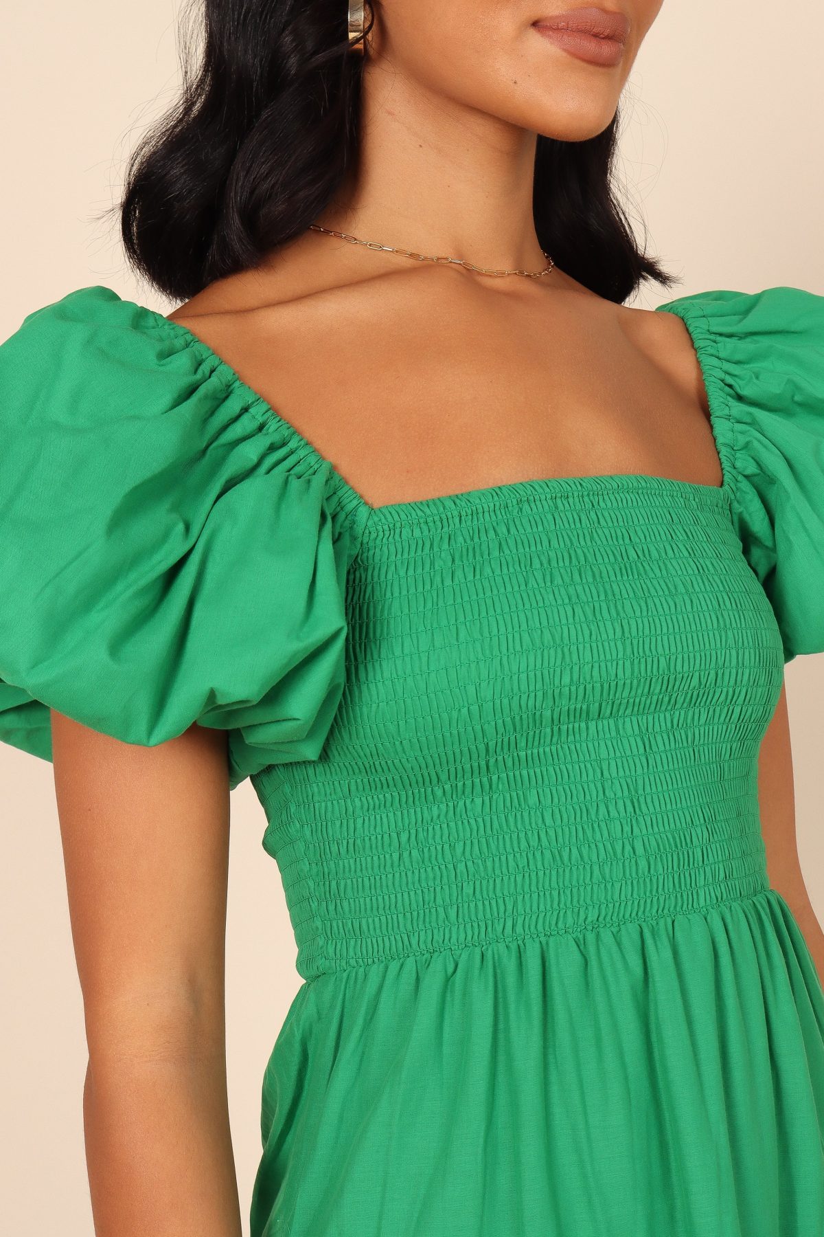 Morgan Tiered Dress - Green - Image 2