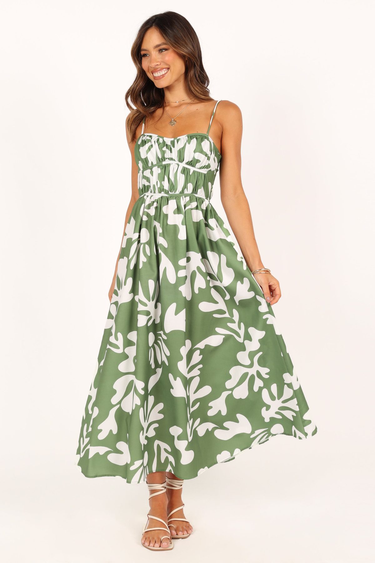 Payton Midi Dress - Khaki - Image 7