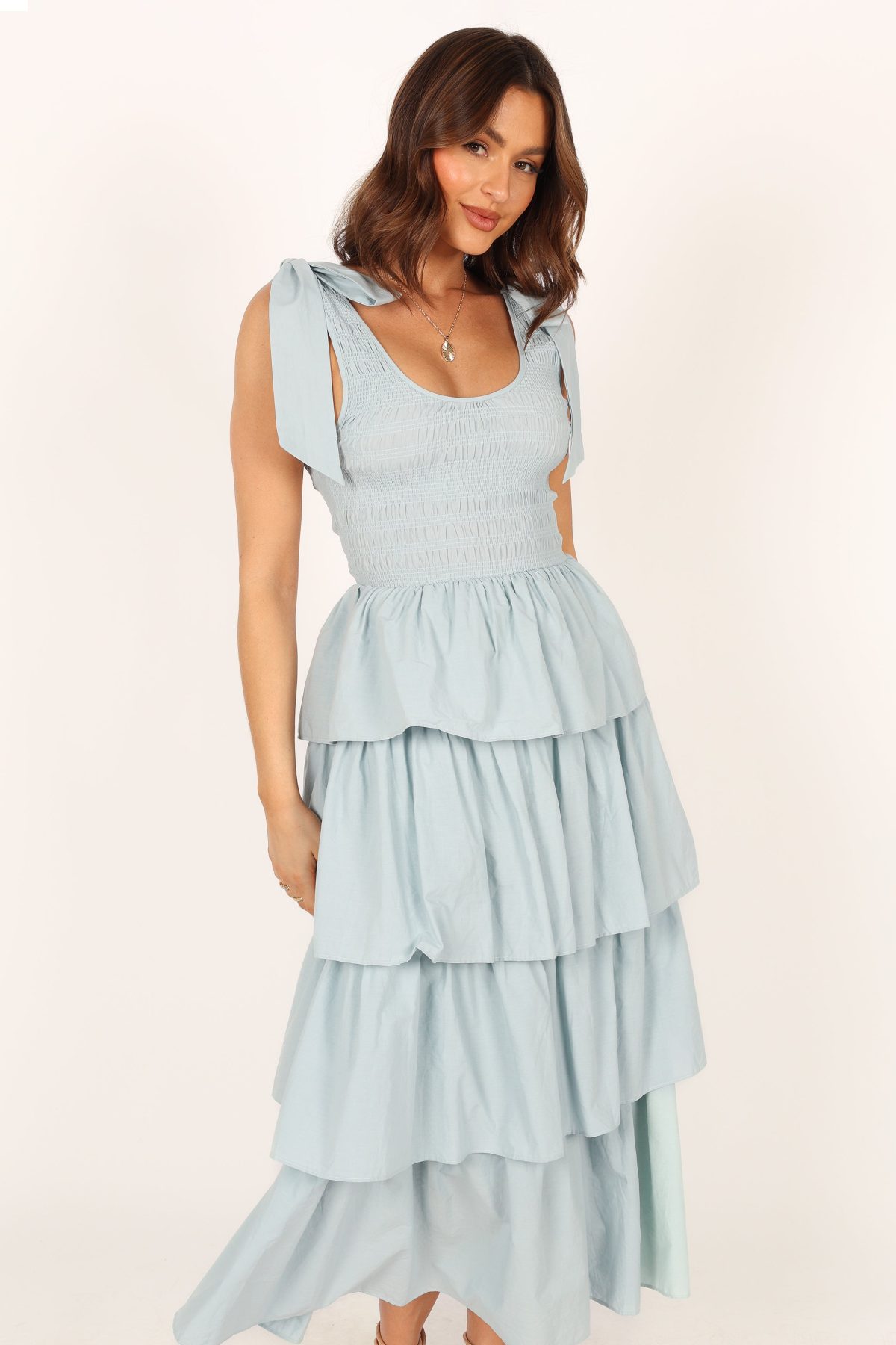 Raphael Tiered Maxi Dress - Blue - Image 2