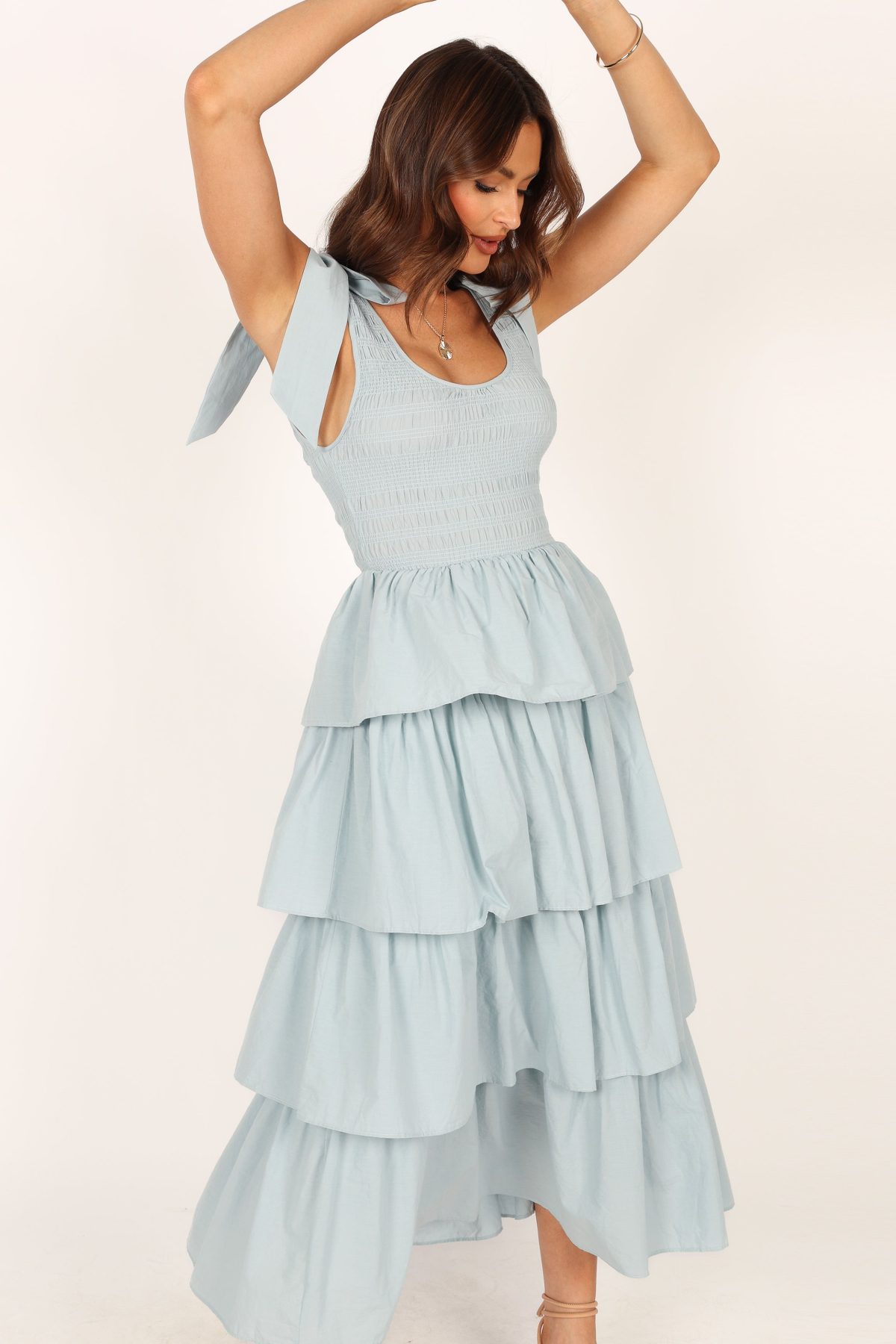 Raphael Tiered Maxi Dress - Blue - Image 5