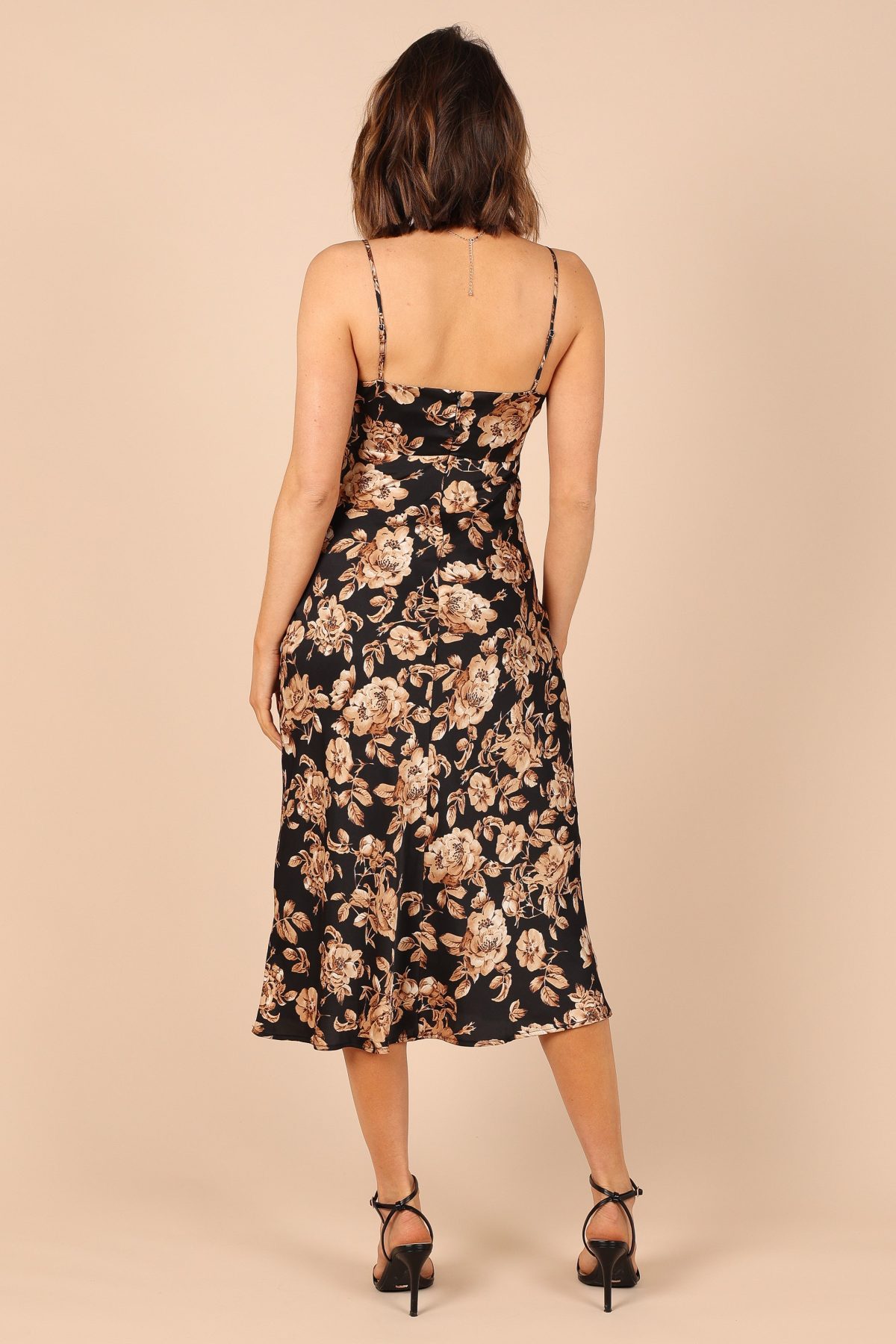 Saga Cut Out Midi Dress - Black Floral - Image 5