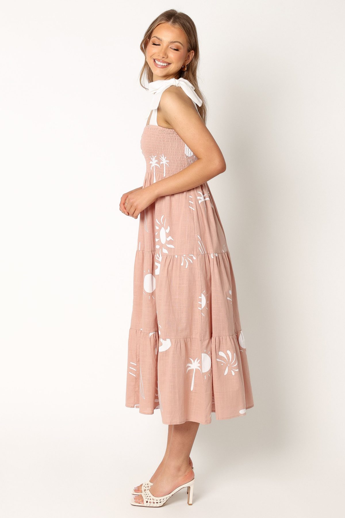 Sarelle Midi Dress - Tan Blush - Image 5