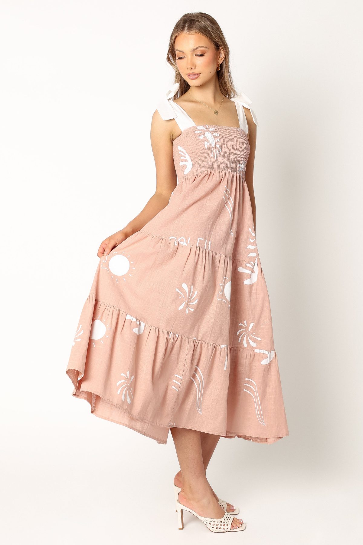 Sarelle Midi Dress - Tan Blush - Image 8
