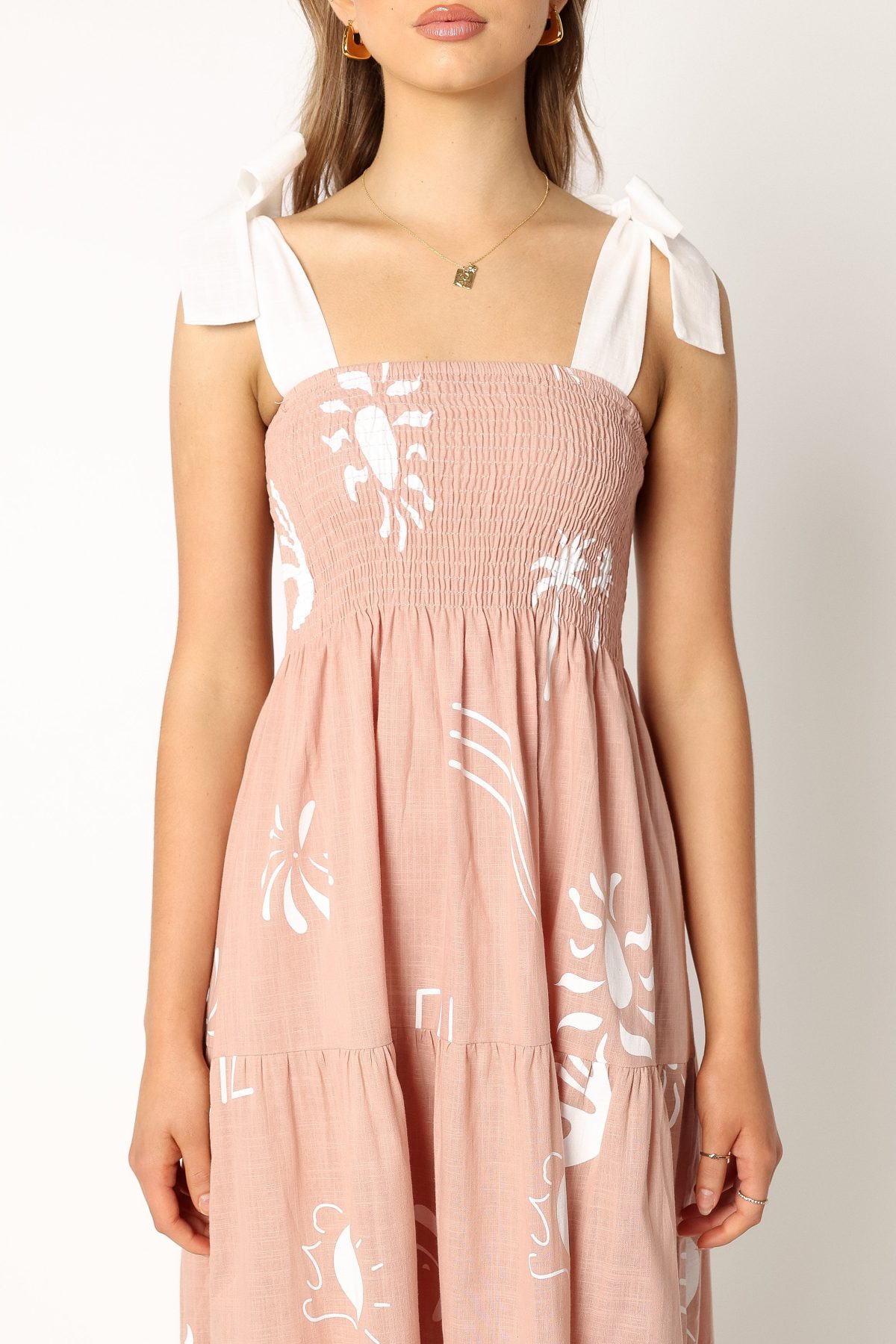 Sarelle Midi Dress - Tan Blush - Image 7