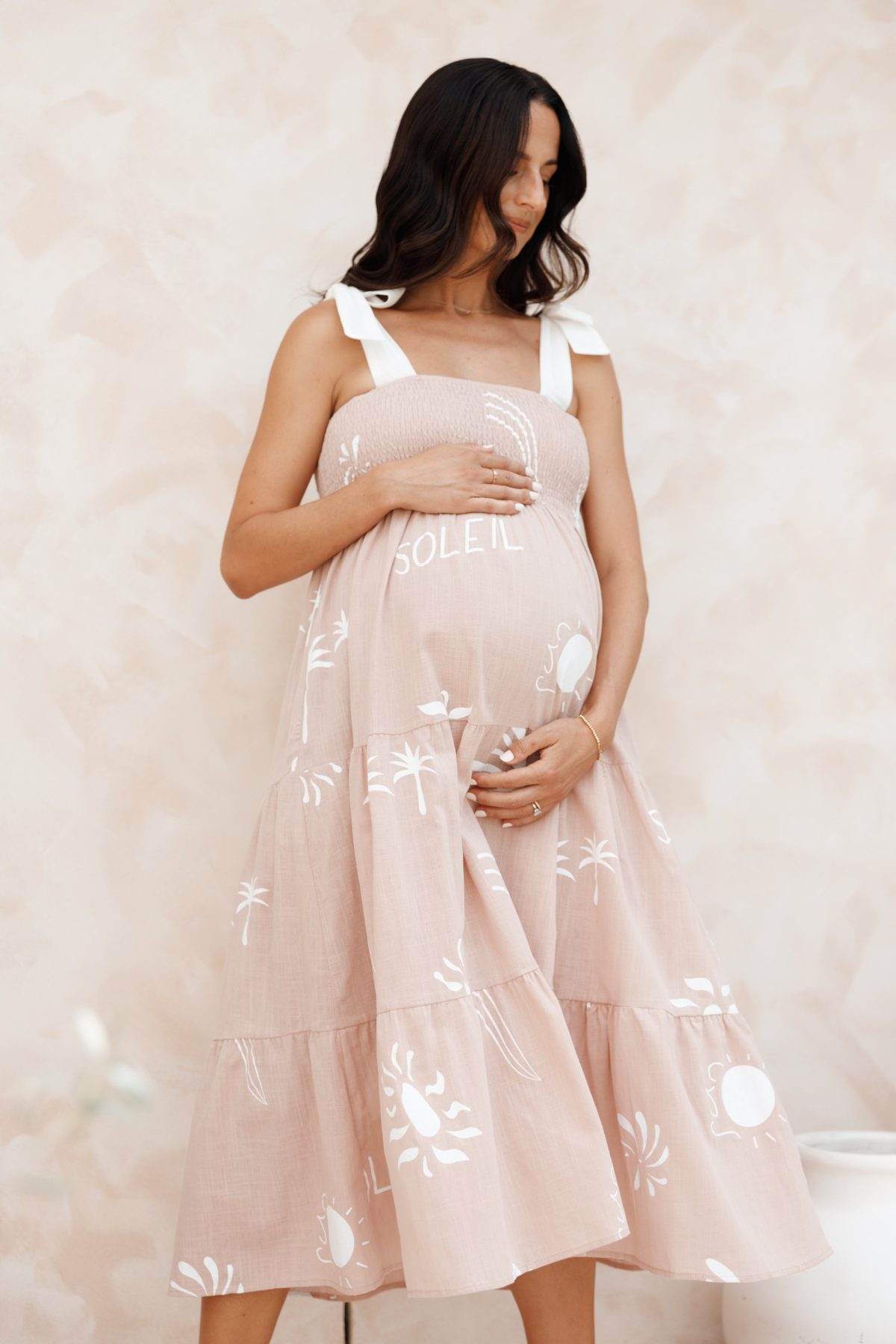 Sarelle Midi Dress - Tan Blush - Image 10