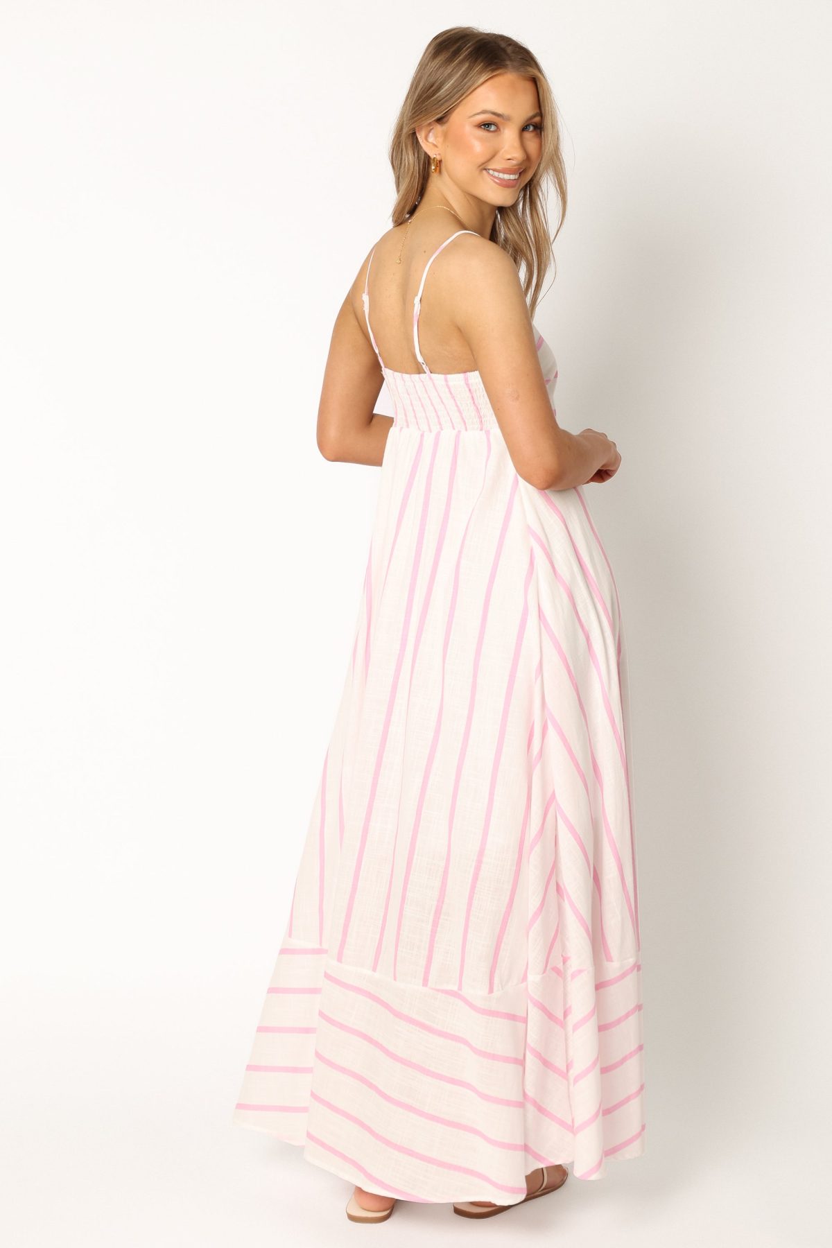Seville Maxi Dress - Pink Stripe - Image 4