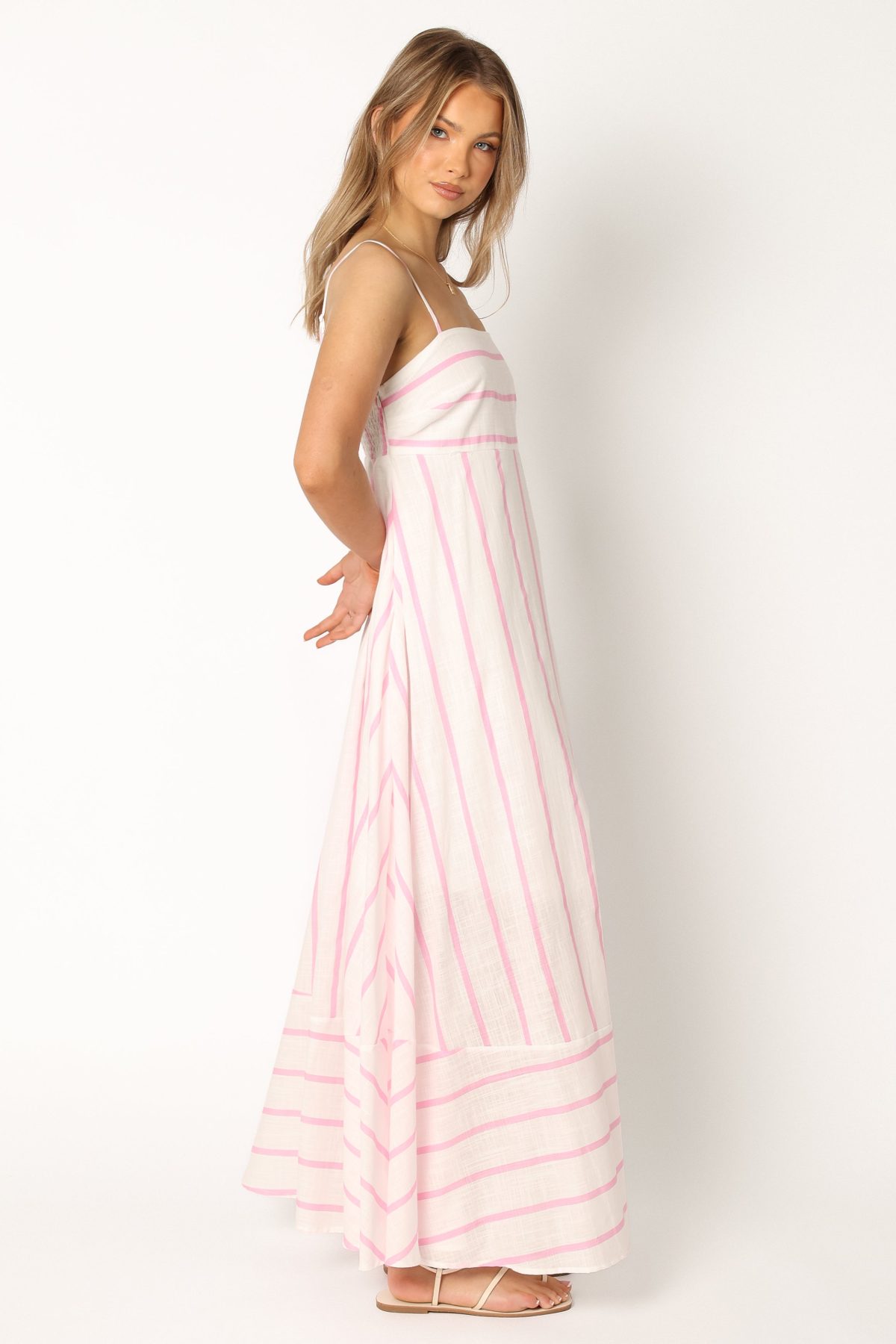 Seville Maxi Dress - Pink Stripe - Image 5