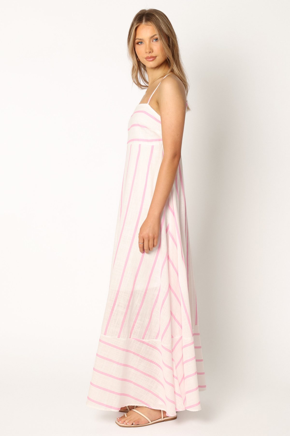 Seville Maxi Dress - Pink Stripe - Image 2
