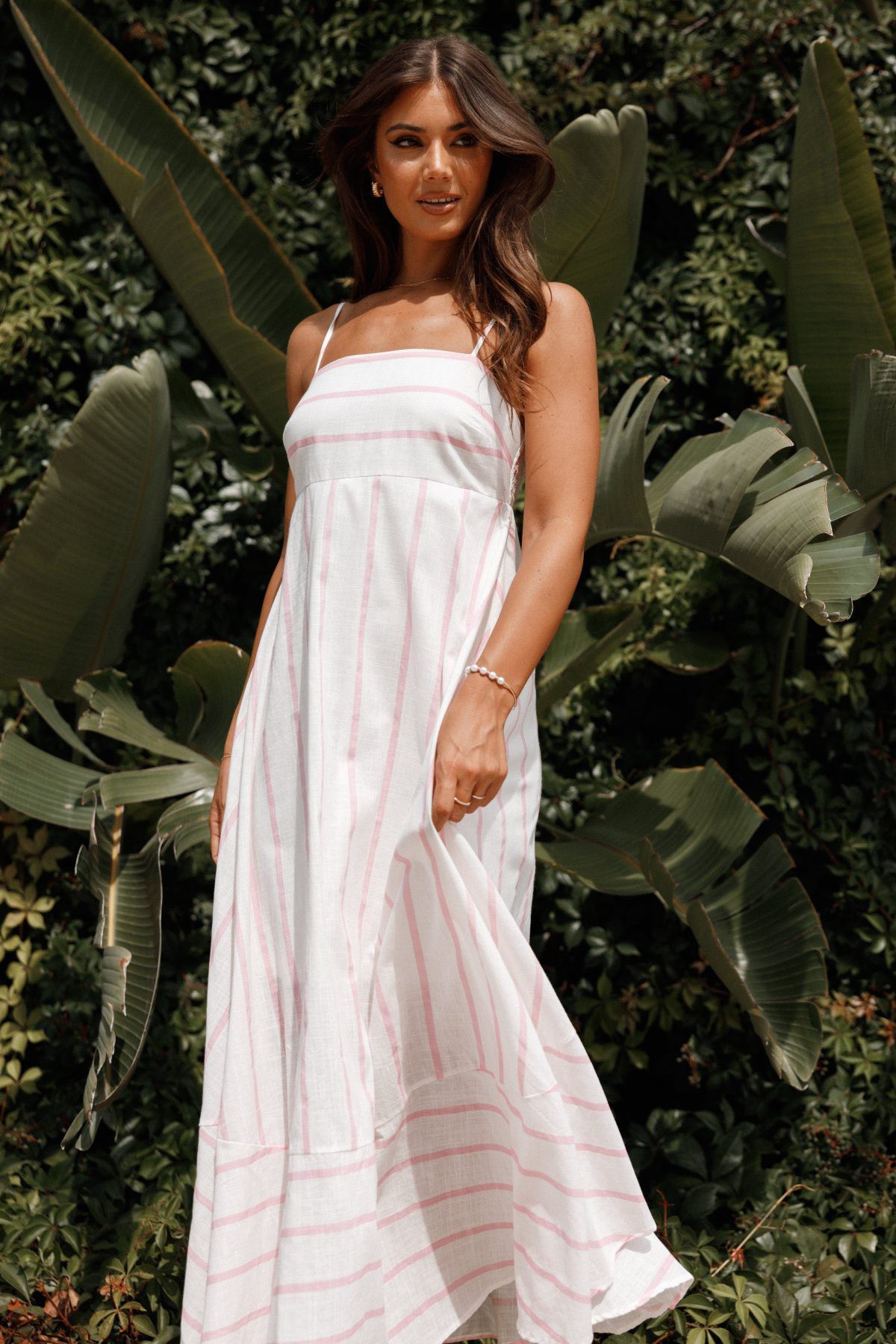 Seville Maxi Dress - Pink Stripe - Image 8