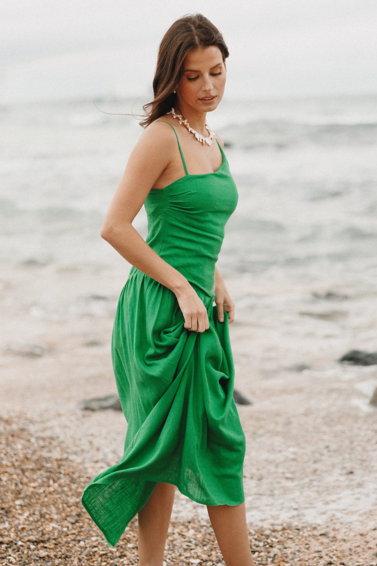 Shiloh Midi Dress - Green - Image 2