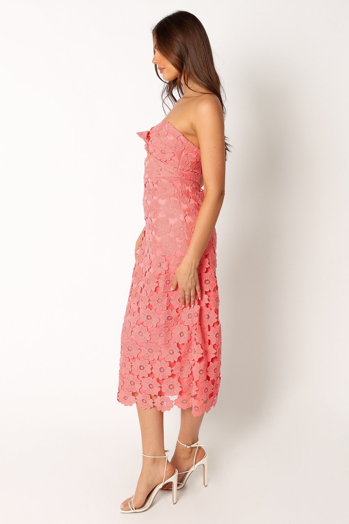 Tyler Strapless Midi Dress - Watermelon - Image 7